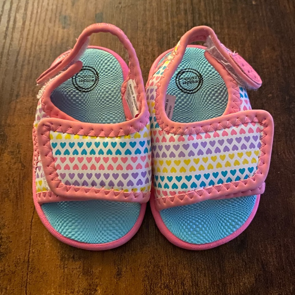 🆕 Adorable Wonder Nation Baby Girl Sandals Shoes Size 2